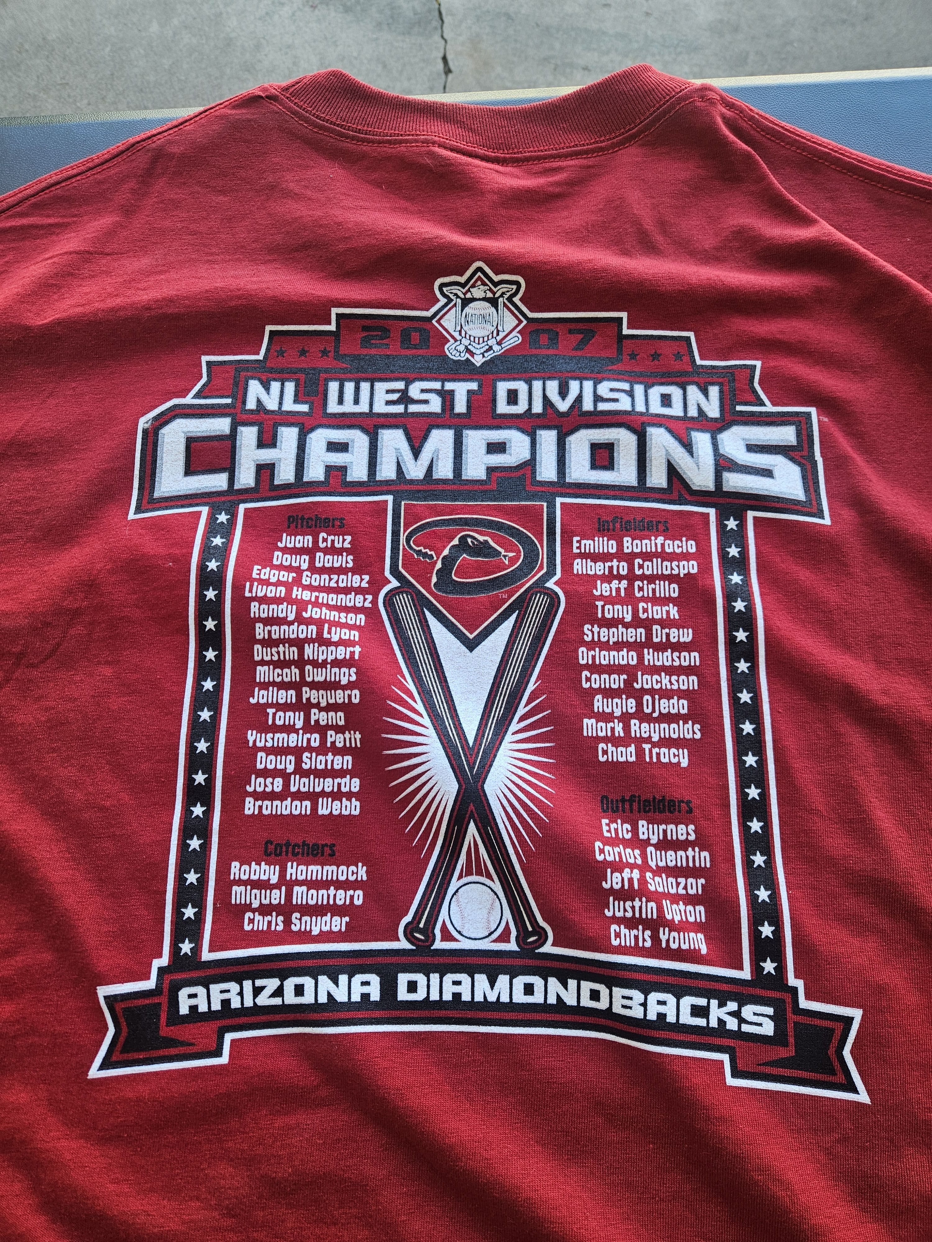 Majestic Arizona Diamondbacks 2007 NL West Champions MLB Majestic Tee Size US L / EU 52-54 / 3 - 4 Thumbnail