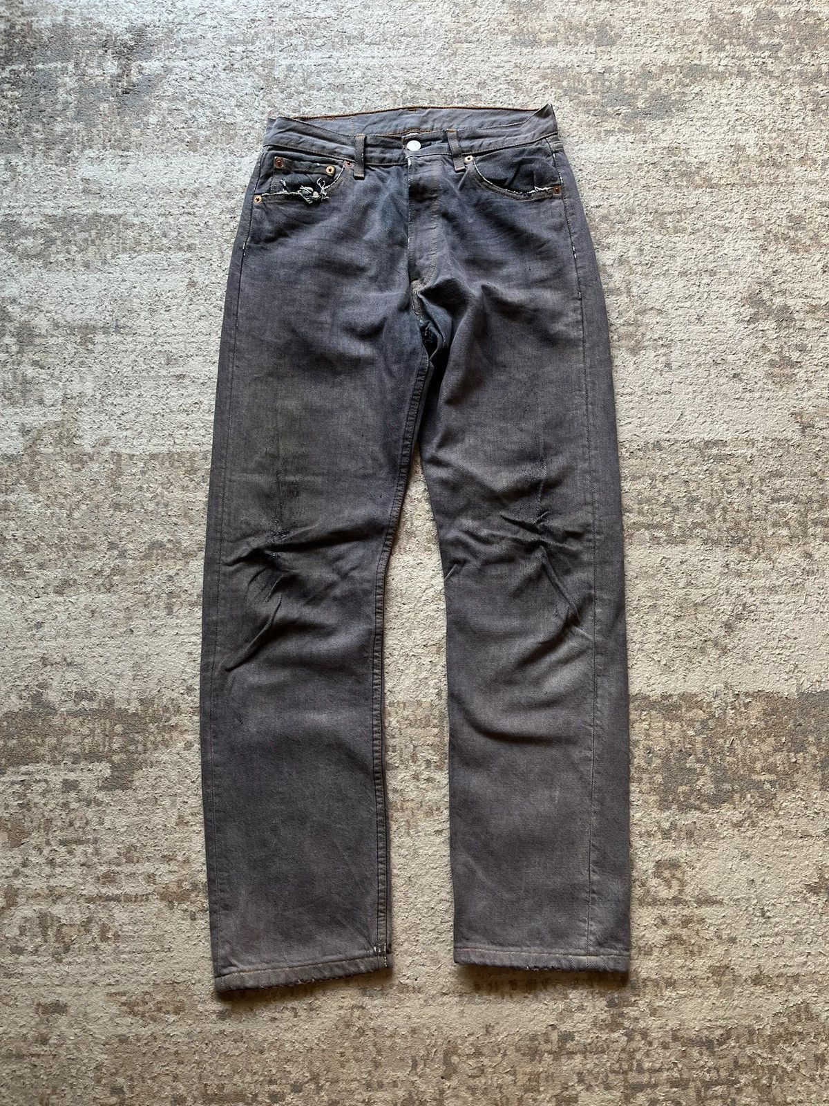 Levi's Levi’s 2004 Narural Distressed Grey Jeans Denim Rare Size US 30 / EU 46 - 1 Thumbnail