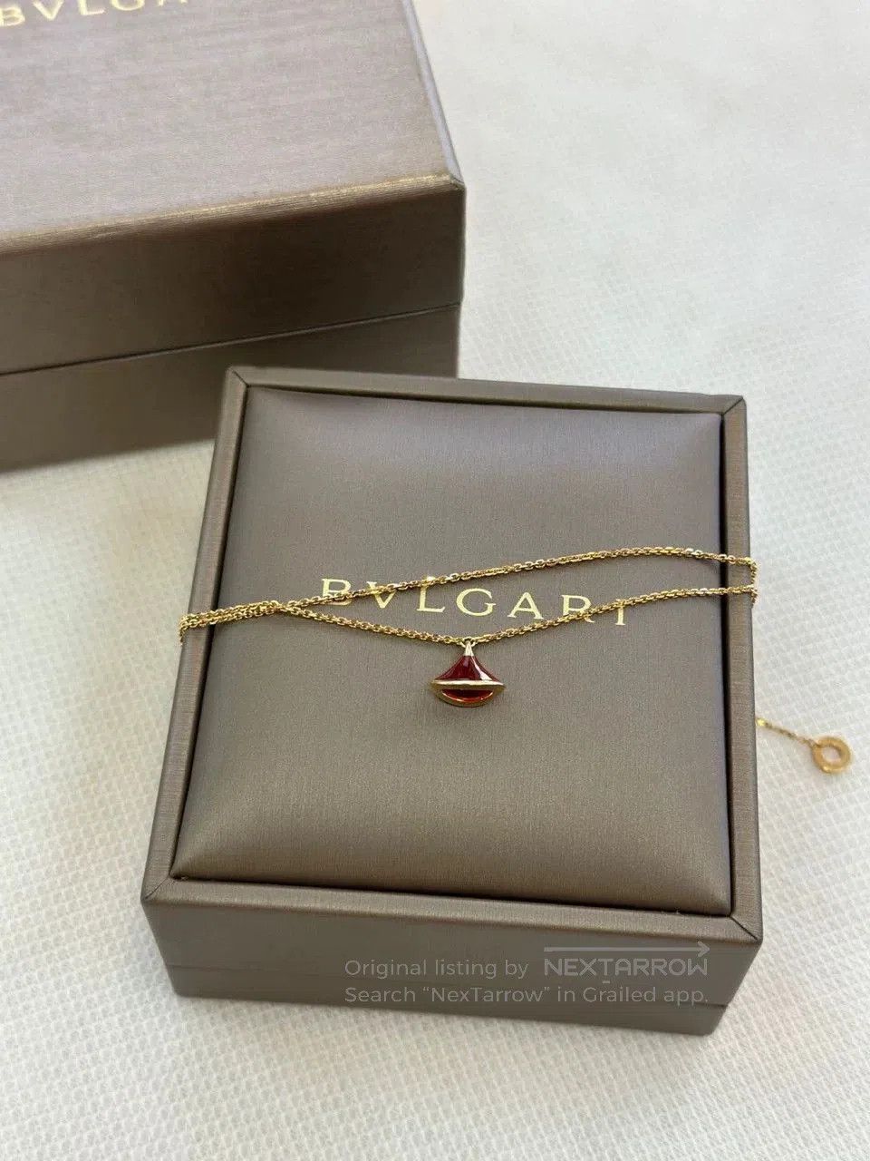 Bvlgari Bvlgari Rose Gold Carnelian Fan Bracelet. Size ONE SIZE - 2 Thumbnail