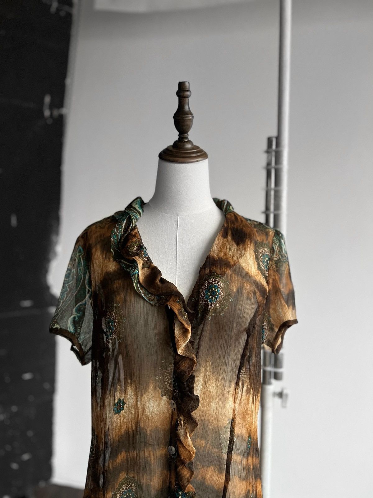 Elisa Cavaletti Elly Italia by Elisa Cavaletti Womens SS Blouse Top Shirt Size M / US 6-8 / IT 42-44 - 2 Thumbnail
