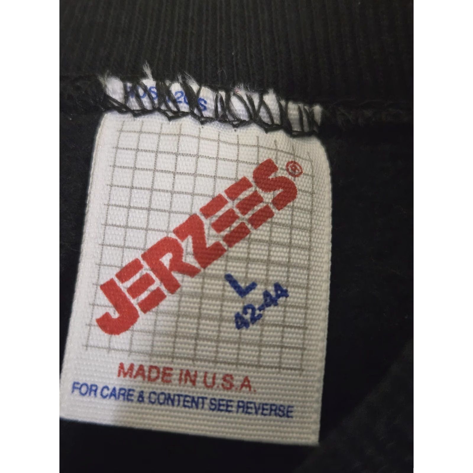 Jerzees VINTAGE Jerzees Sweatshirt Mens Large Black Crewneck Made USA Plain 80s Size US L / EU 52-54 / 3 - 4 Thumbnail