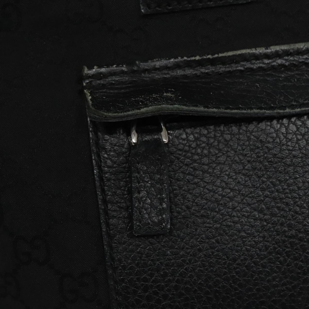 Gucci GUCCI GG Canvas Tote Bag Outlet Black Silver Size ONE SIZE - 14 Thumbnail
