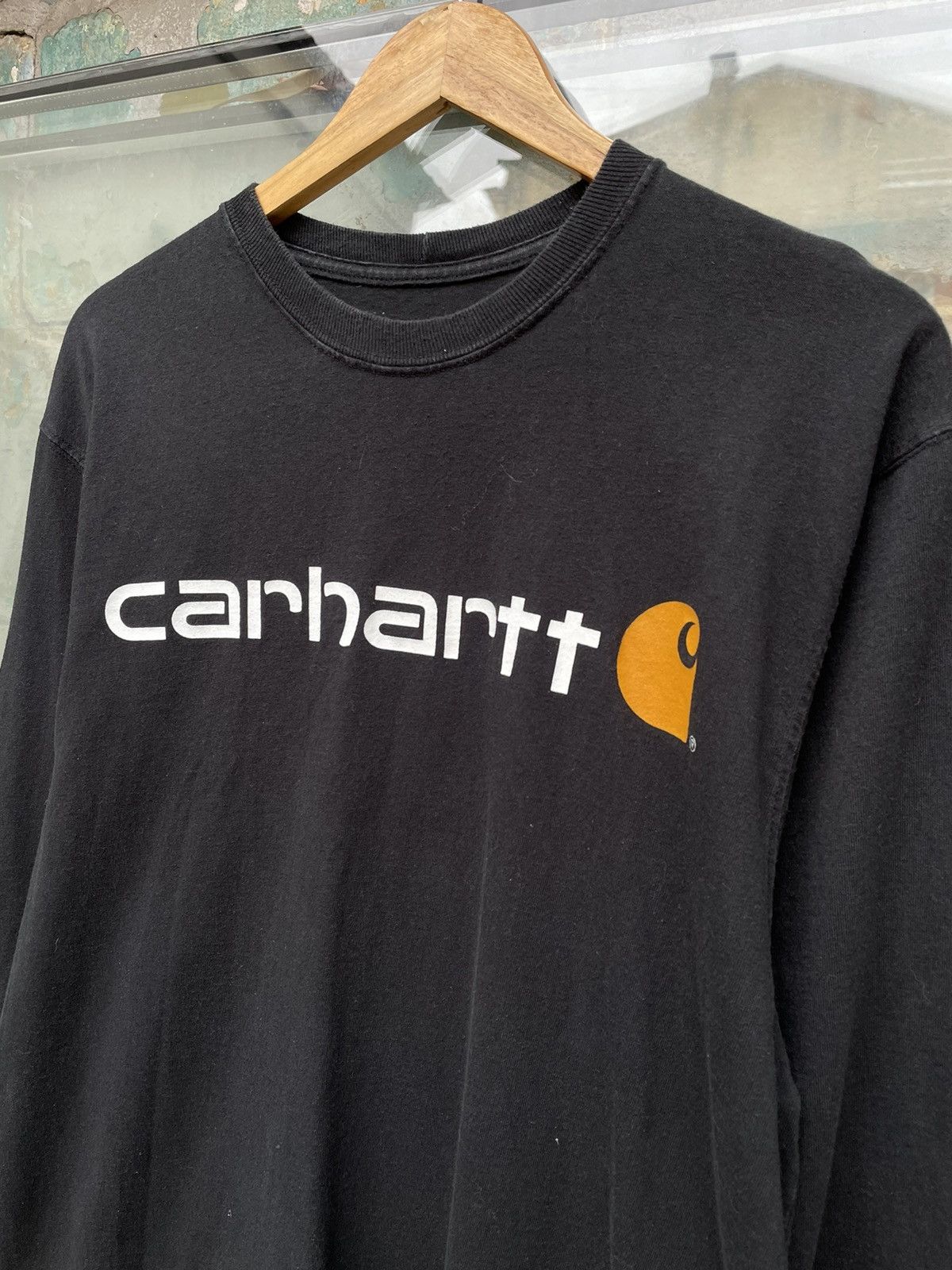 Carhartt × Carhartt Wip × Vintage Carhartt Vintage Big Logo Black Long Sleeve Size US M / EU 48-50 / 2 - 3 Thumbnail