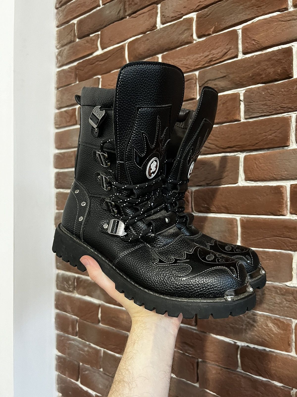 Seditionaries Rare Avant Garde High Top Platform Flames Boots Grail Goth Size US 10.5 / EU 43-44 - 1 Thumbnail
