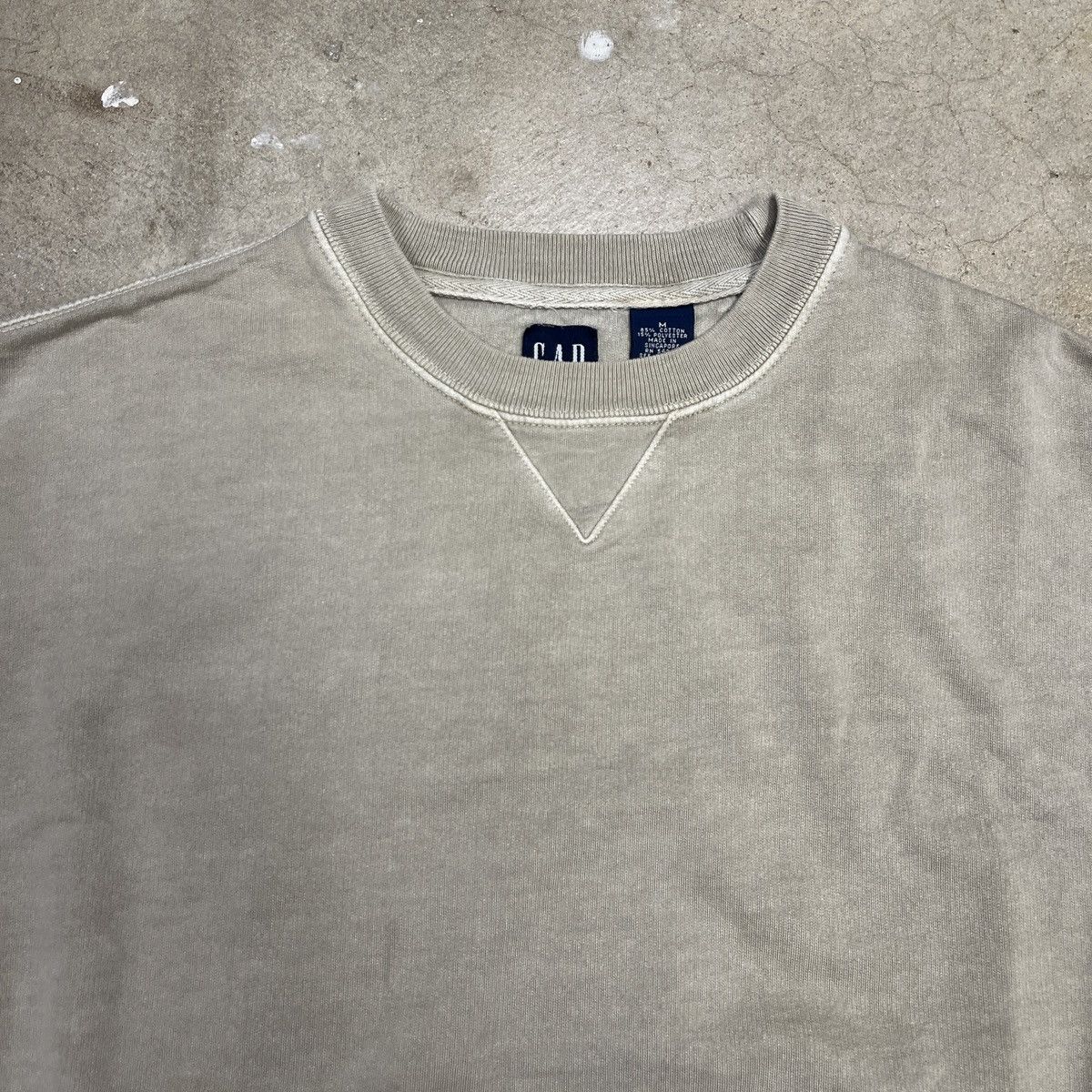 Gap × Vintage Vintage Gap Sweatshirt Beige Blank Medium Size US M / EU 48-50 / 2 - 2 Thumbnail