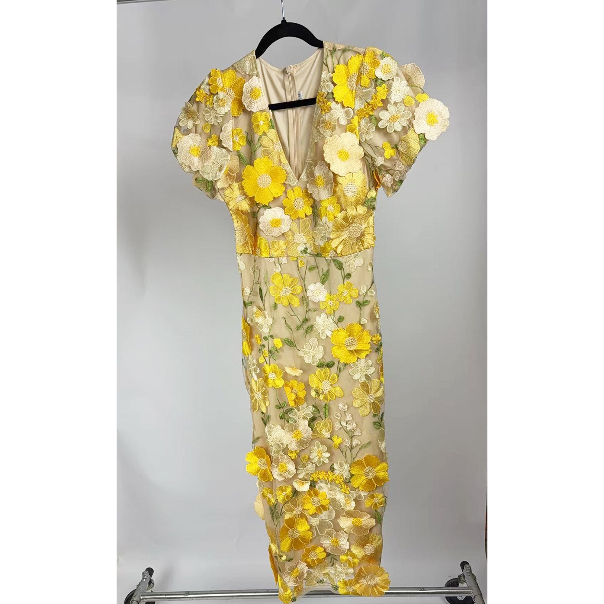 Other Women's Deep V Maxi Evening Dress Party Formal Wedding Gown Size L / US 10 / IT 46 - 7 Thumbnail