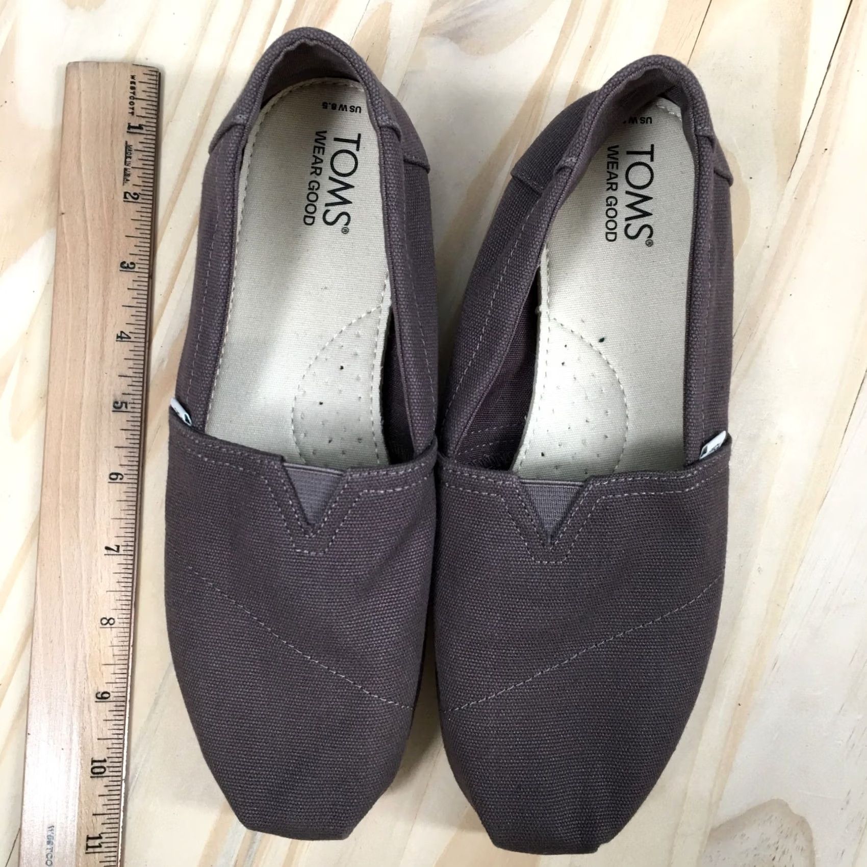 Toms TOMS Alpargata Classic Slip-On Brown Casual Womens 8.5 Closed Toe Low Top Canvas Shoes Size M / US 6-8 / IT 42-44 - 5 Thumbnail