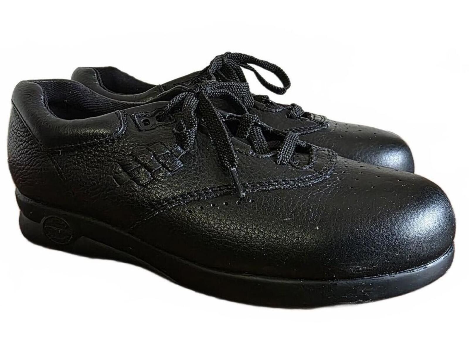 Supreme Supremes Black Leather Upper Comfort Walking Shoes Size 7WW Size US 7 / IT 37 - 3 Thumbnail
