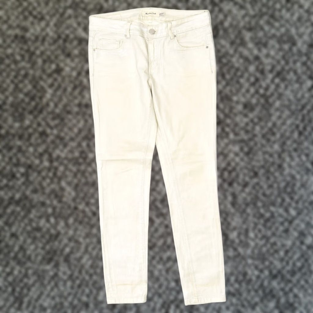 Massimo Dutti MASSIMO DUTTI Womens Skinny Casual Trousers W28 L28 White Size 28" / US 6 / IT 42 - 1 Thumbnail