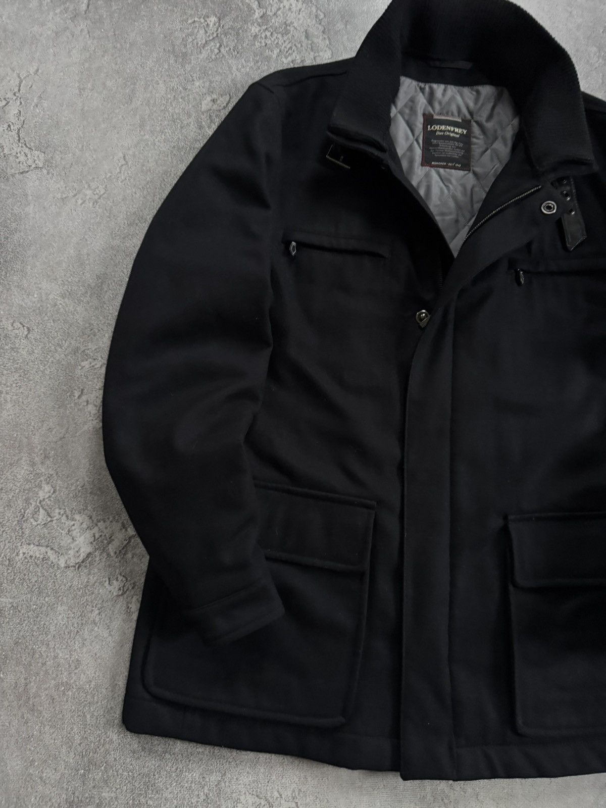 Other Lodenfrey 54size black zip coat wool jacket casual Size US L / EU 52-54 / 3 - 3 Thumbnail