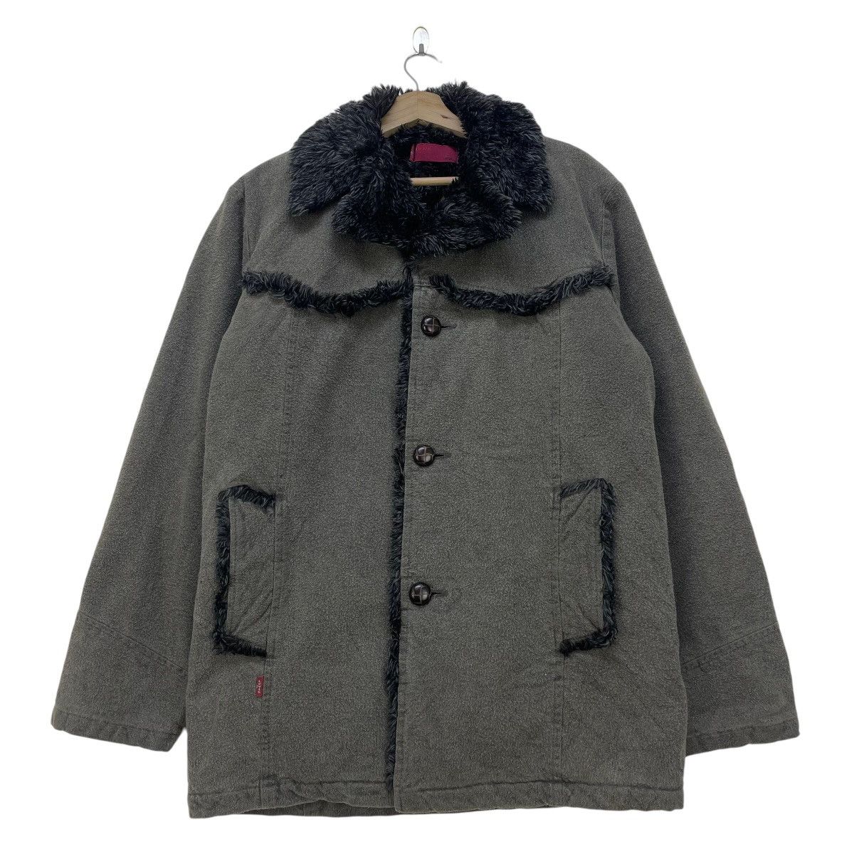 Levi's × Vintage Vintage Levis Red Tab Shearling Jacket Size US M / EU 48-50 / 2 - 1 Thumbnail
