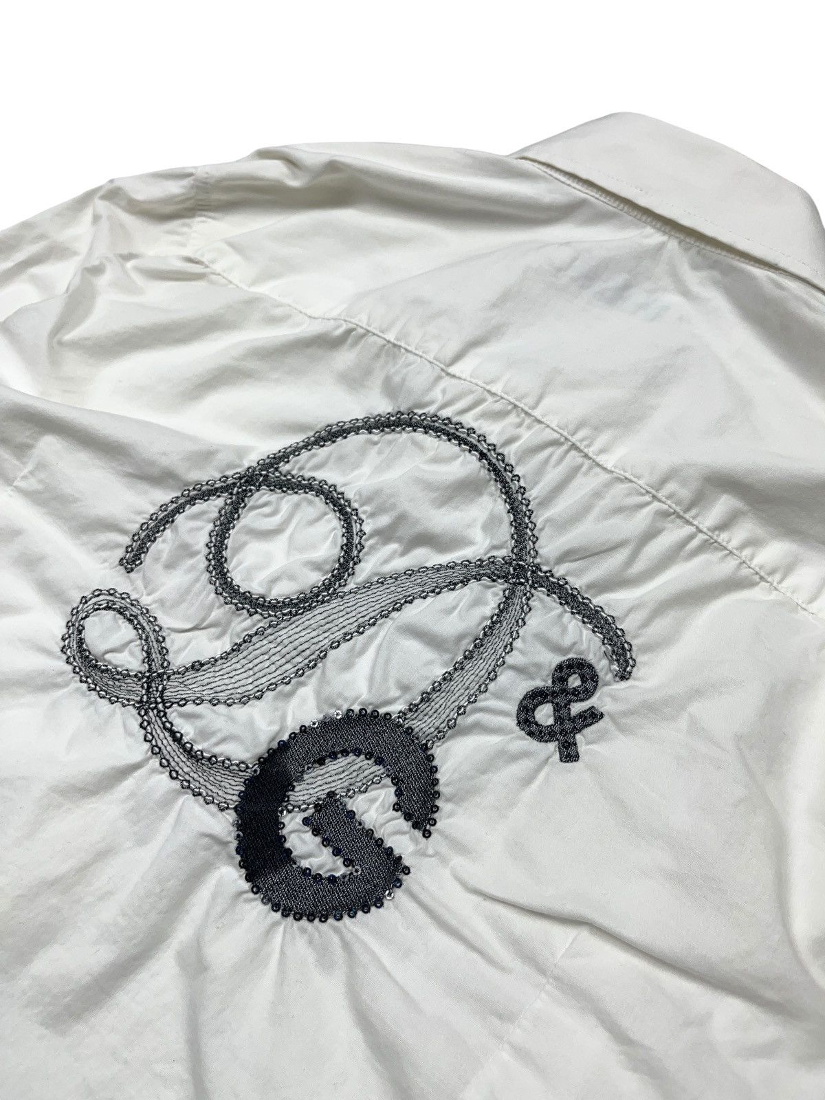 Dolce & Gabbana × Vintage Vintage Dolce & Gabbana Embroidered Logo Button Up Shirt Size US XL / EU 56 / 4 - 3 Thumbnail
