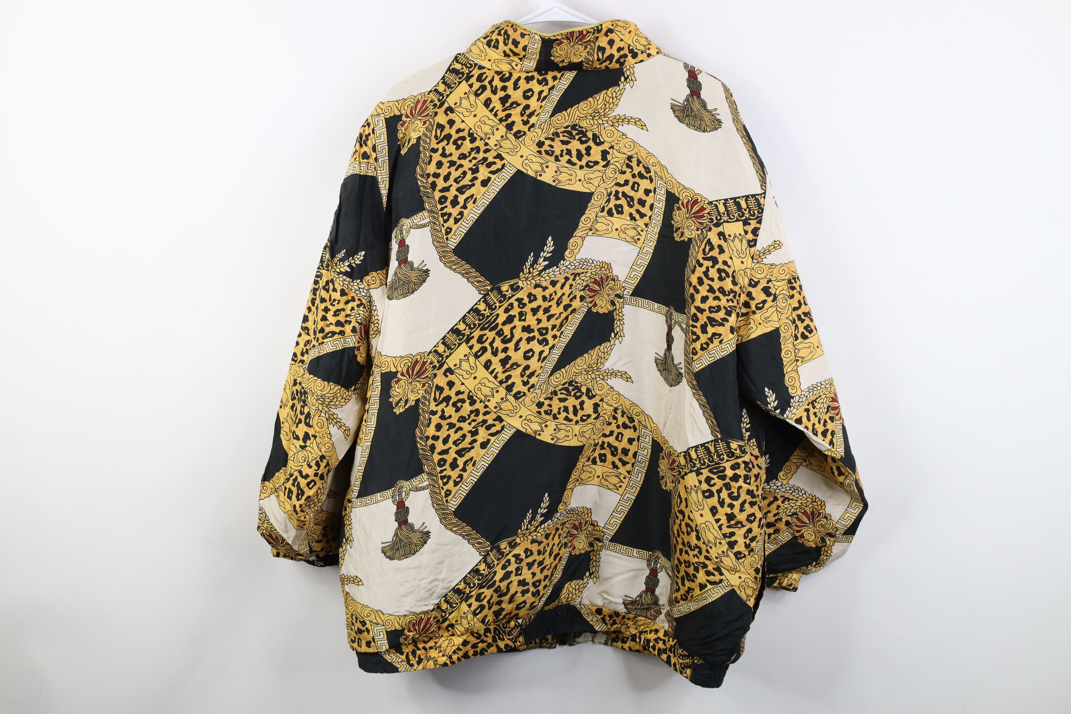 Vintage Vintage 90s Streetwear Leopard Tassel Puffer Jacket Coat Size XL / US 12-14 / IT 48-50 - 12 Thumbnail