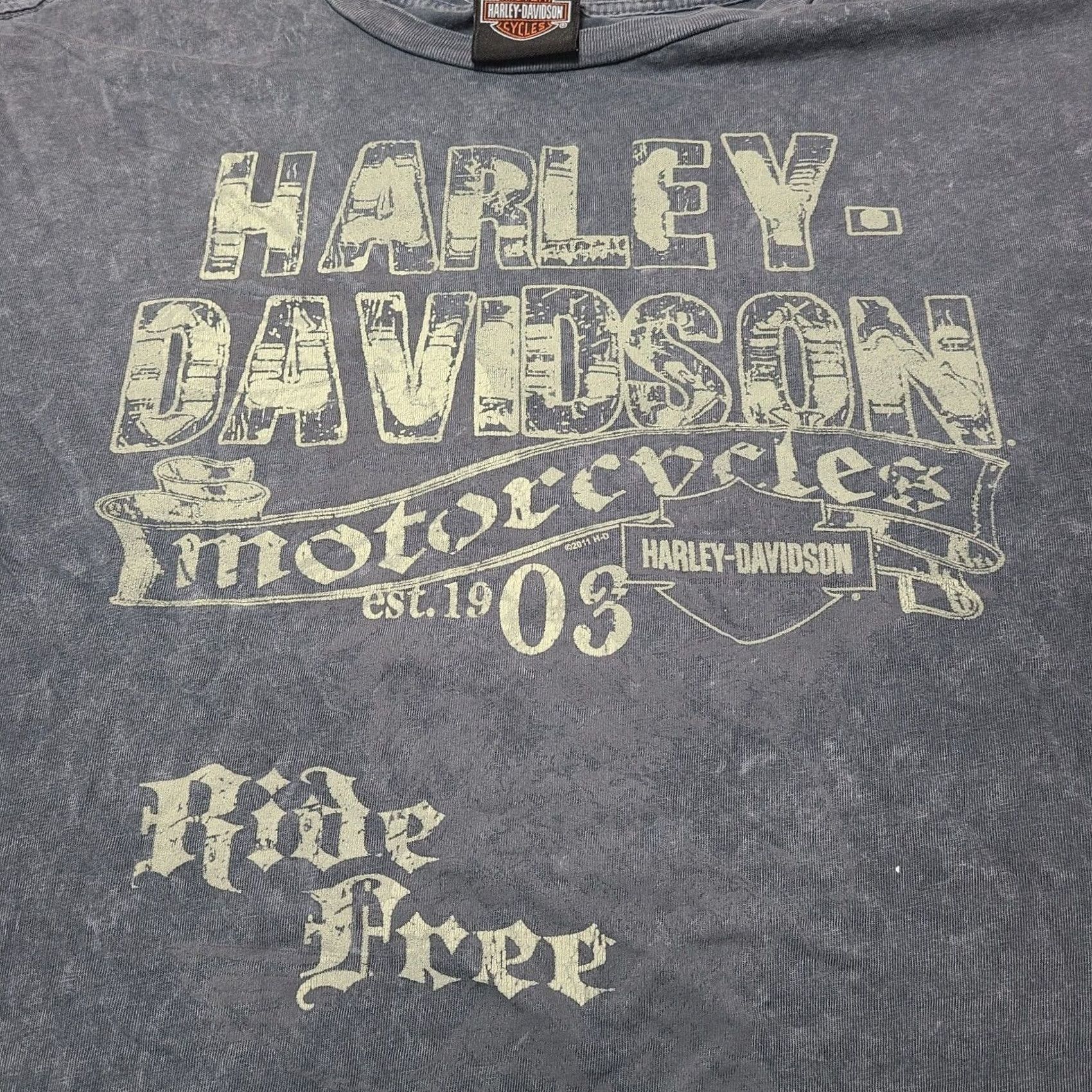 Harley Davidson Harley-Davidson T-Shirt Nags Head, North Carolina Mens Large Distressed Gray Cotton Short Sleeve Regular Fit Harley-Davidson 2010-2019 Size US L / EU 52-54 / 3 - 2 Thumbnail