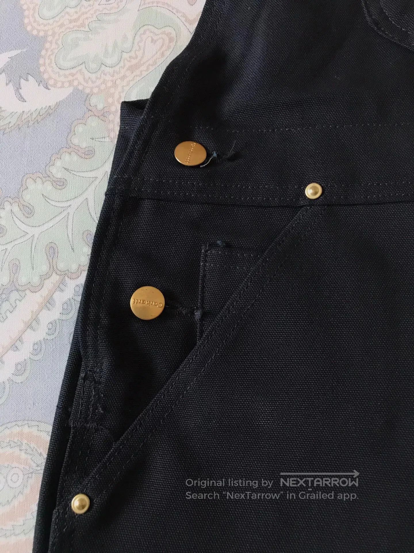 Carhartt Carhartt R01 Black W38L30 Canvas Overalls. Size US 38 / EU 54 - 7 Thumbnail