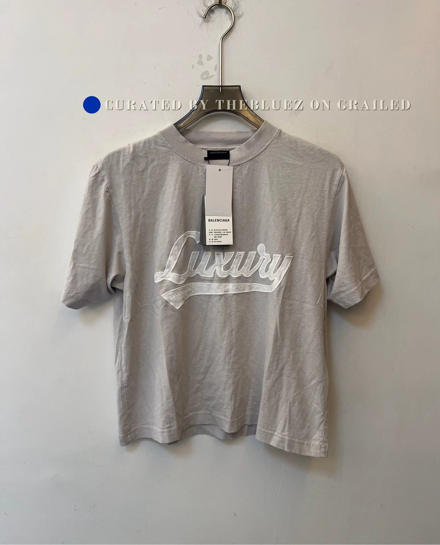 Balenciaga Balenciaga Women's Gray T-Shirt Size S / US 4 / IT 40 - 1 Thumbnail