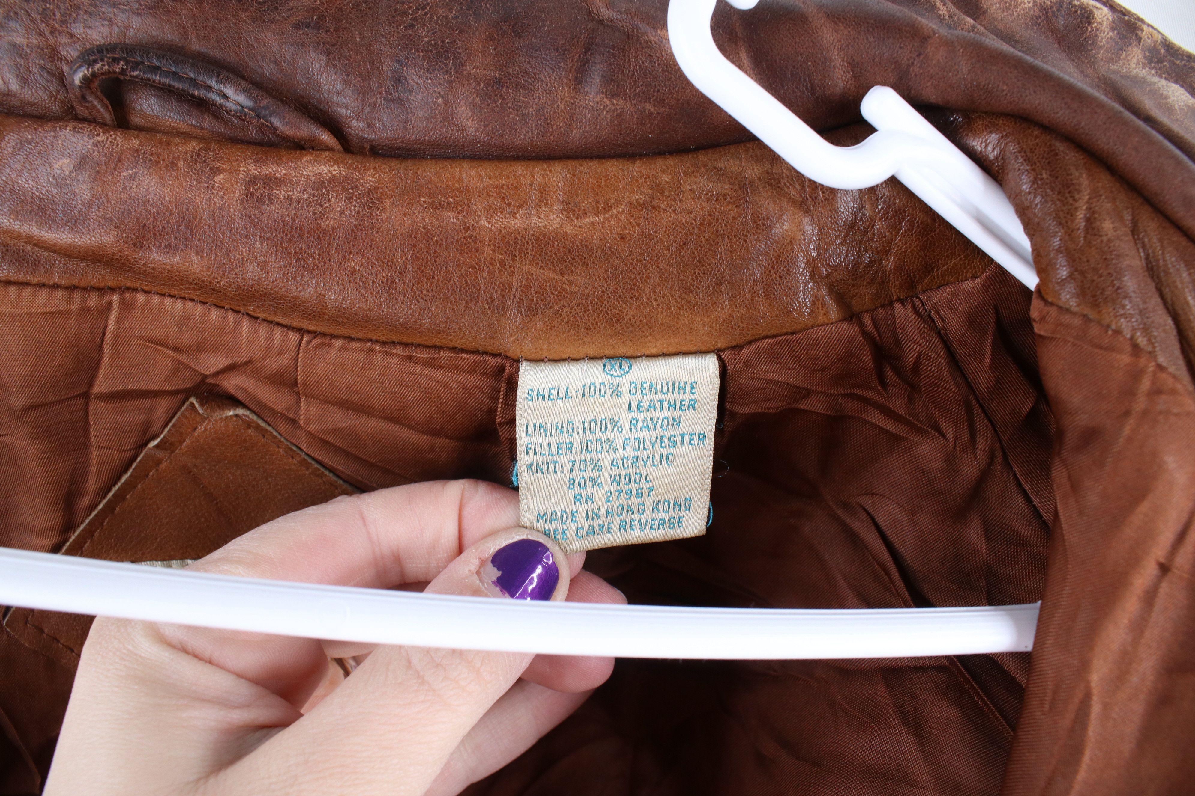 Vintage Vintage 90s Streetwear Hooded Leather Bomber Jacket Brown Size US XL / EU 56 / 4 - 11 Thumbnail