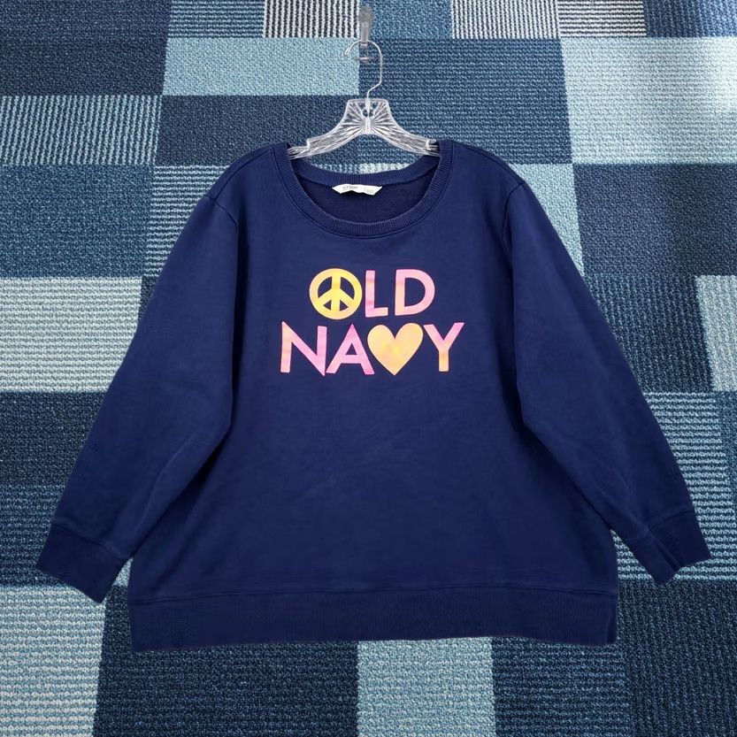 Old Navy Old Navy Sweatshirt Womens 2XL Long Sleeve Fleece Blue Pullover Round Neck Shirt Sweatshirt Womens Blue 2XL Regular Fit All Seasons Size XXL / US 16-18 / IT 52-54 - 1 Thumbnail