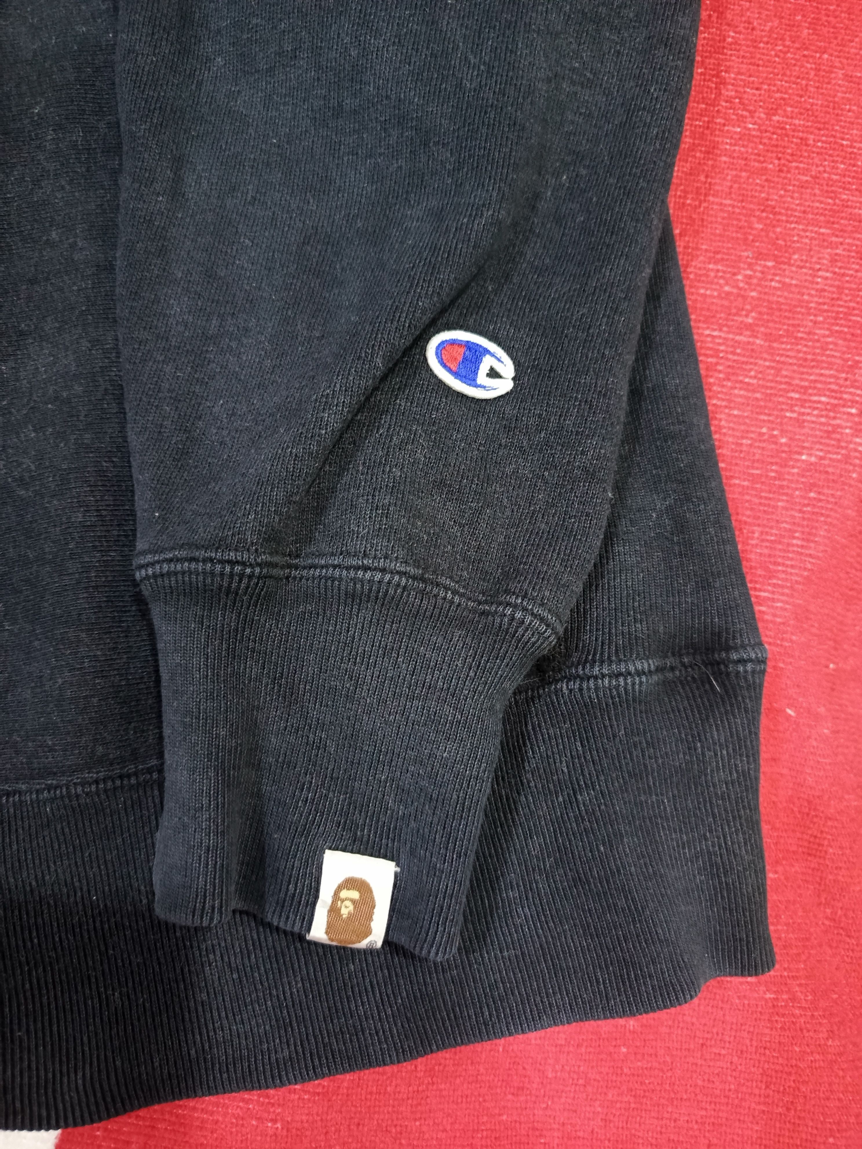 Bape × Champion Sweatshirt champion x bape black color Size US XL / EU 56 / 4 - 3 Thumbnail