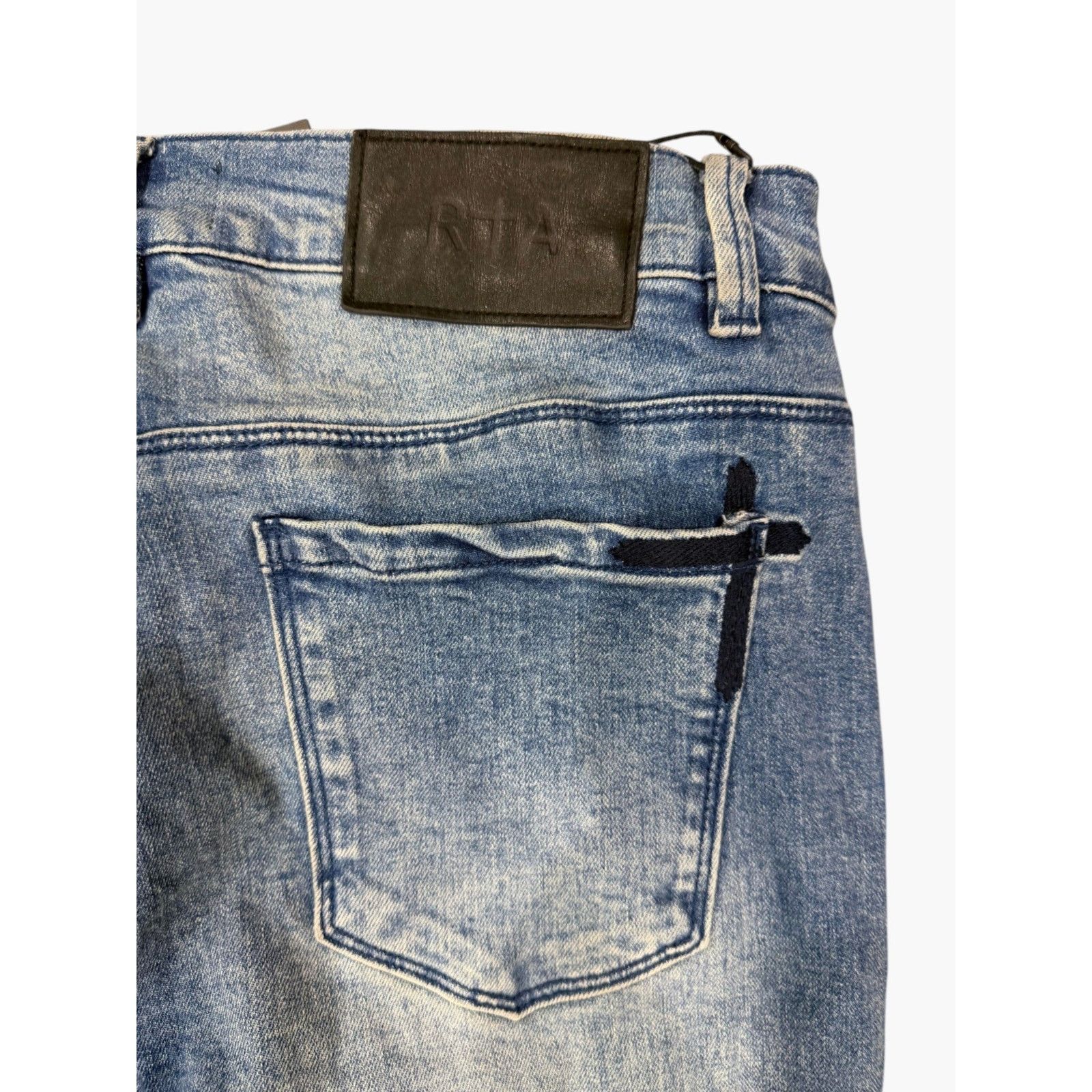 Rta RTA Snakeskin Light Wash Jeans Size US 31 - 5 Thumbnail