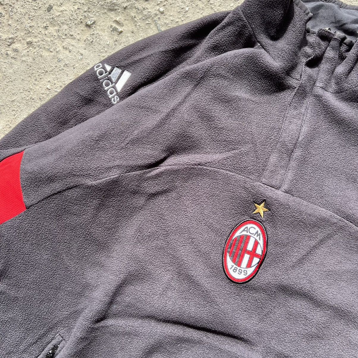 Adidas Vintage Adidas AC Milan Reversible Fleece / Nylon Jacket Size US L / EU 52-54 / 3 - 9 Thumbnail