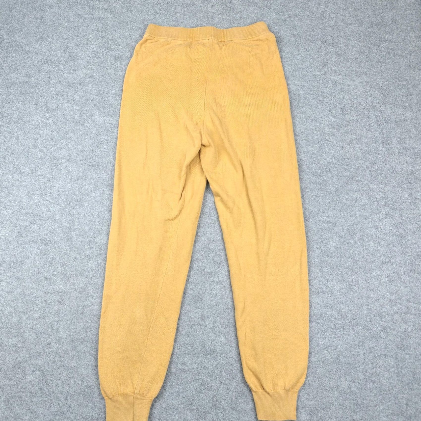 Christy Dawn Christy Dawn Pants Womens Small Yellow Knit Jogger Cuffed Elastic Waist Casual Size 28" / US 6 / IT 42 - 5 Thumbnail