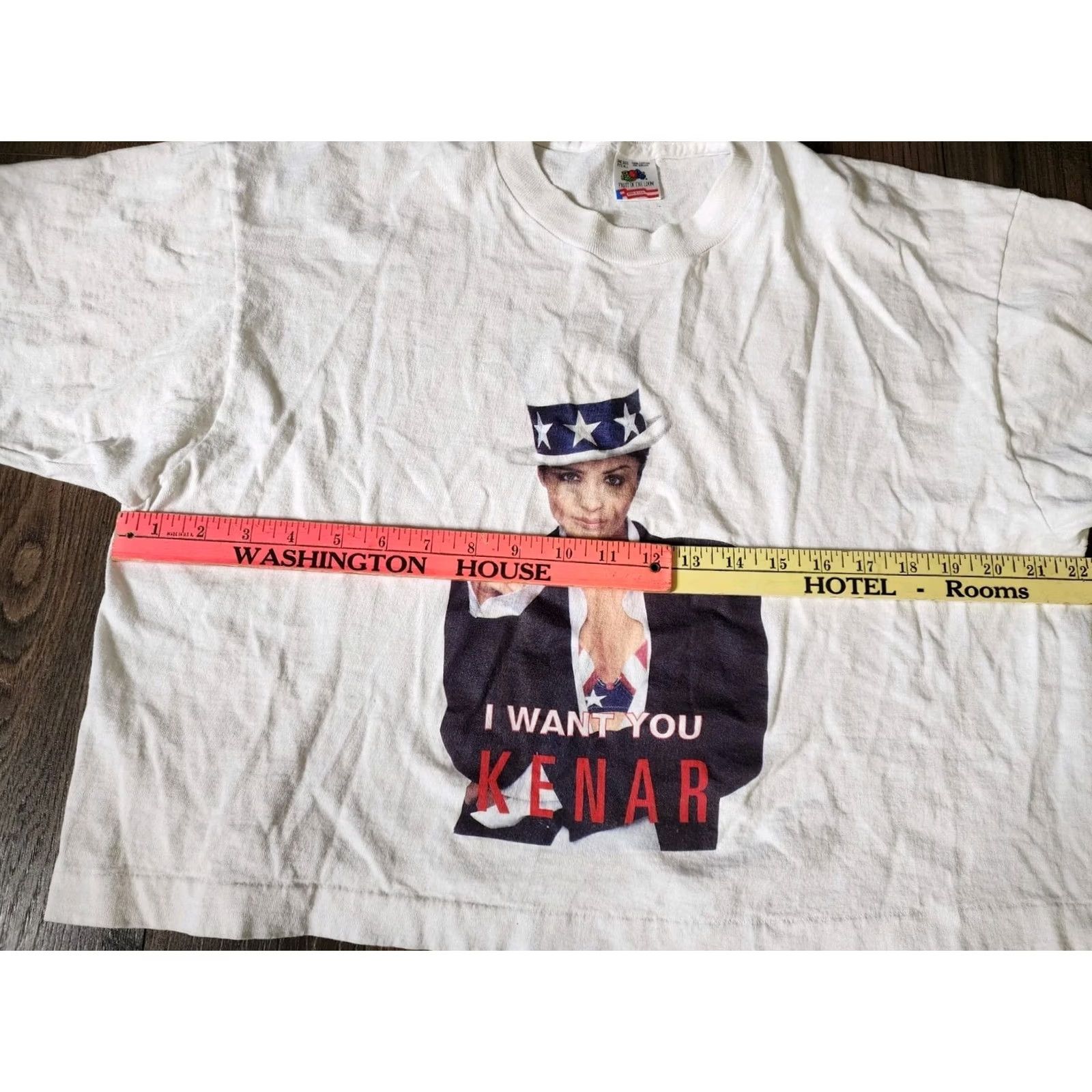 Fruit Of The Loom Vintage Uncle Sam I Want You Kenar Cropped T Shirt Size ONE SIZE - 3 Thumbnail