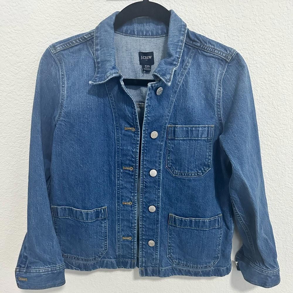 J.Crew J. Crew Denim Oversize Chore Jean Utility Pockets Jacket XXS Size XXS / US 00 / IT 34 - 5 Thumbnail