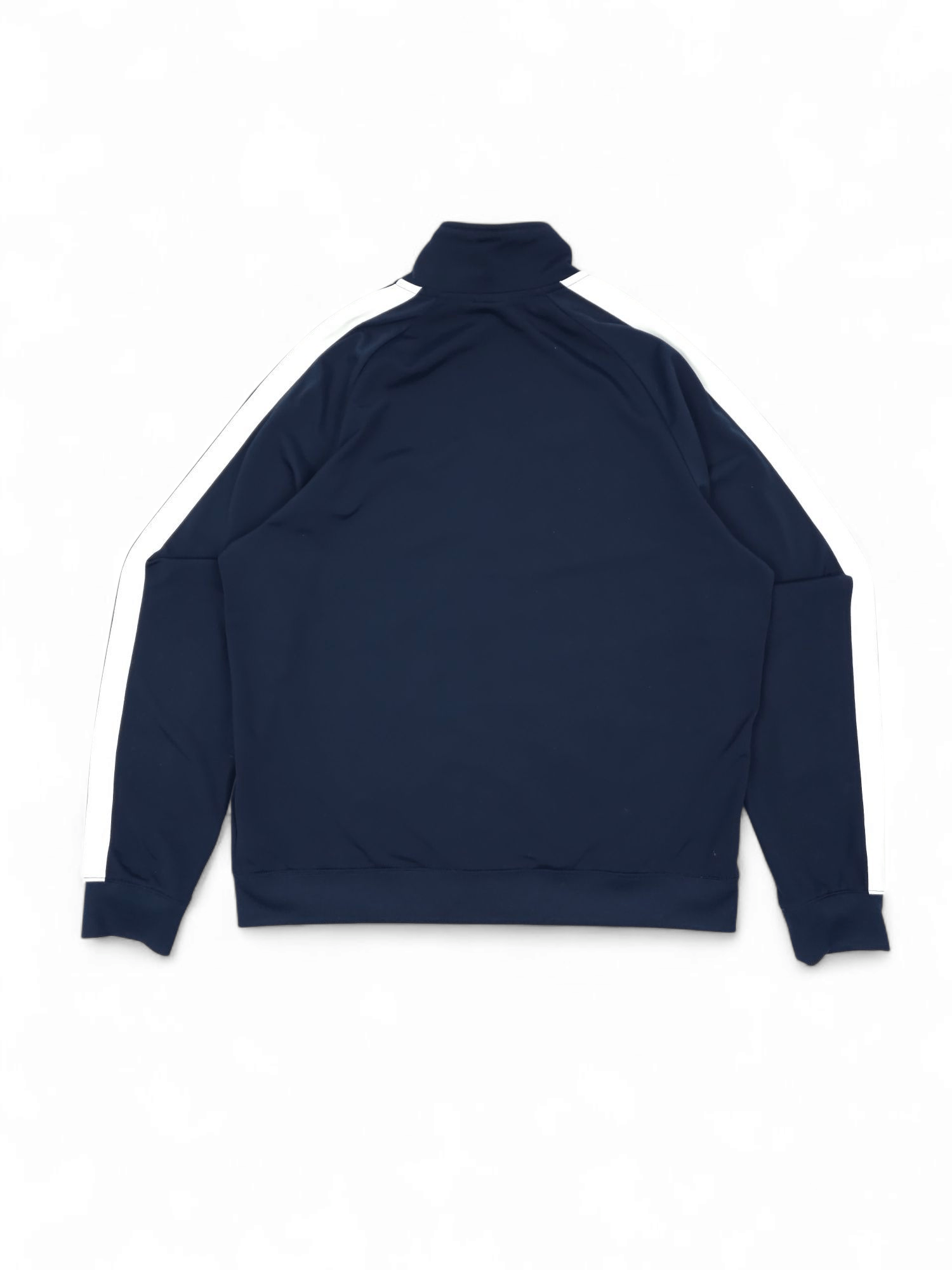 Nike 💎 Vintage Nike Navy Swoosh Logo Zip Up Sweatshirt Track Y2K Size US XL / EU 56 / 4 - 2 Thumbnail