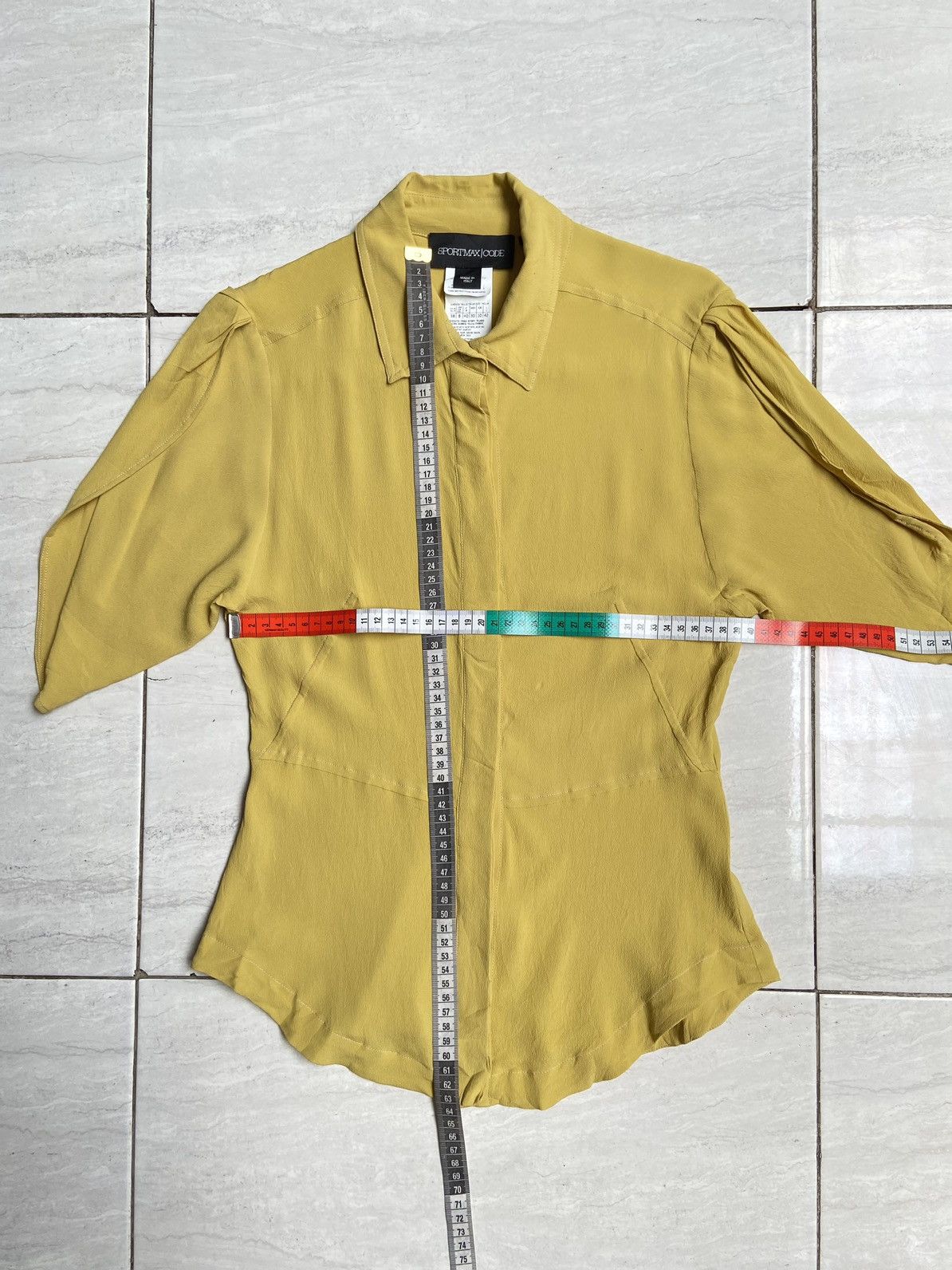 Max Mara × Sportmax SPORTMAX CODE Yellow Shirt Size S / US 4 / IT 40 - 2 Thumbnail