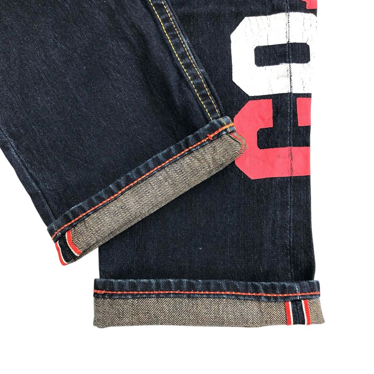 Hysteric Glamour Vintage CoandLu Japan Evisu Style Printed Selvedge Jeans Y2K Size US 27 - 9 Thumbnail