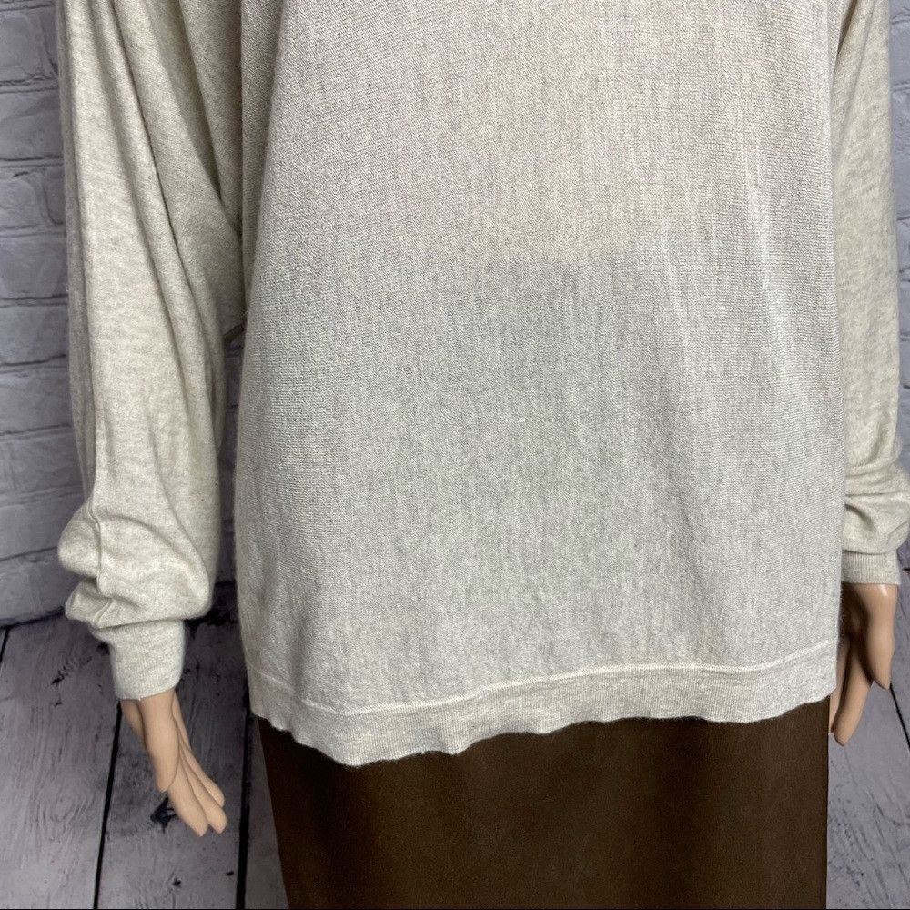 Other NWT New $195 Kokun V-Neck Dolman Bamboo Cashmere Beige Pebb Size XL / US 12-14 / IT 48-50 - 4 Thumbnail