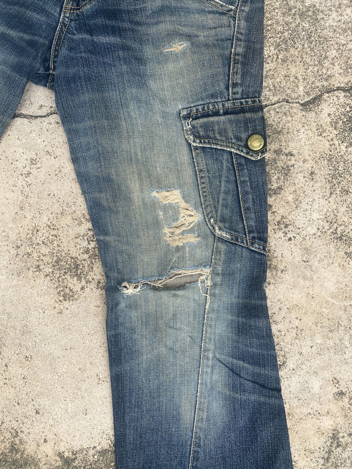 If Six Was Nine × Lee × Vintage Flare Jeans Lee Distressed Faded Bootcut Size US 31 - 6 Thumbnail