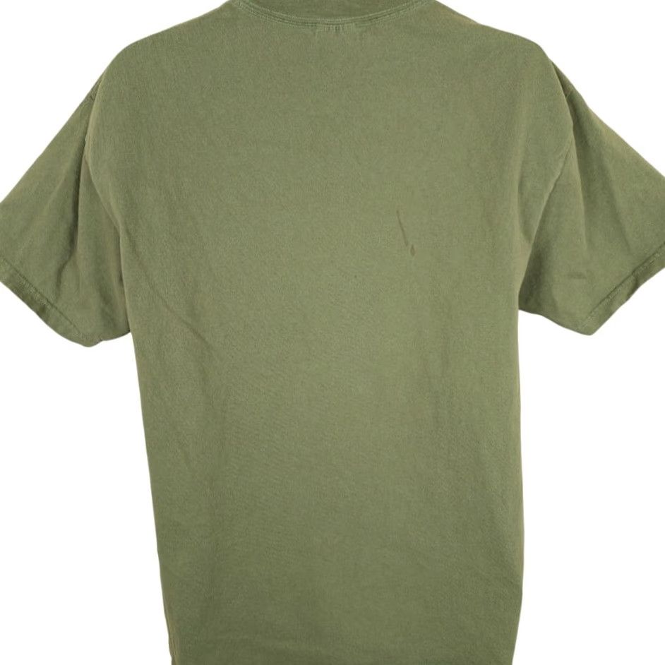 Hanes VINTAGE Hanes T-Shirt Mens Large Green Ride Durango Rocky Mountains Motorcycle 2000s Y2K Travel Souvenir Shirt Size US L / EU 52-54 / 3 - 4 Thumbnail