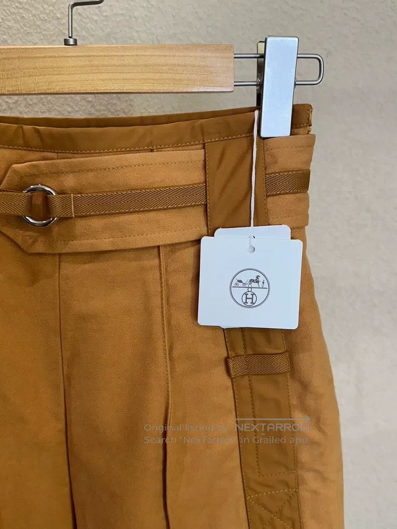 Hermes Hermes Caramel High Waisted Shorts Size 42" / US 20 - 3 Thumbnail