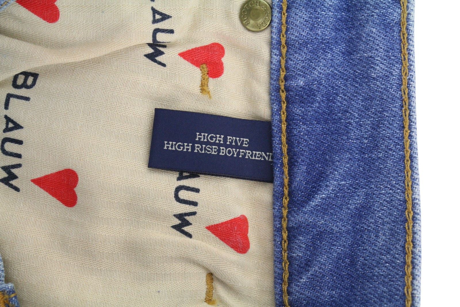 Scotch & Soda HIGH FIVE W24/L32 Blue High Rise Boyfriend Jeans 89095 Size 24" / US 00 / IT 34 - 8 Thumbnail