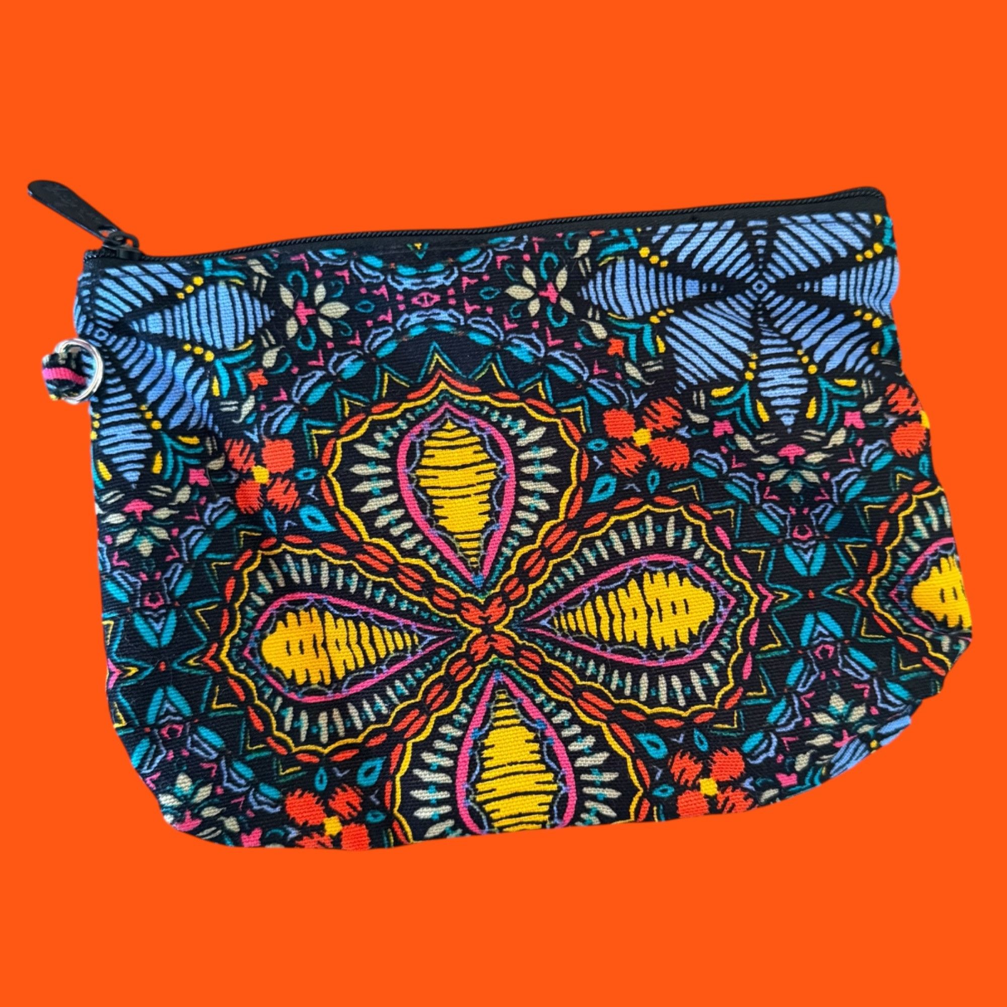 Other Thirty-One Stitched Medallion Vibrant Mini Zipper Pouch Make Size ONE SIZE - 1 Thumbnail