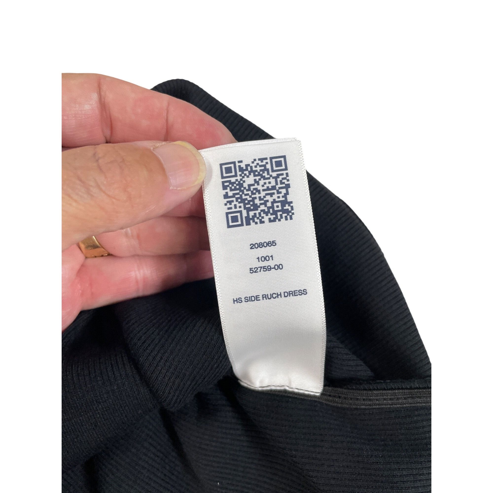 True Religion True Religion Womens Black HS Side Ruch Dress Size L SKU 908 Size L / US 10 / IT 46 - 10 Thumbnail