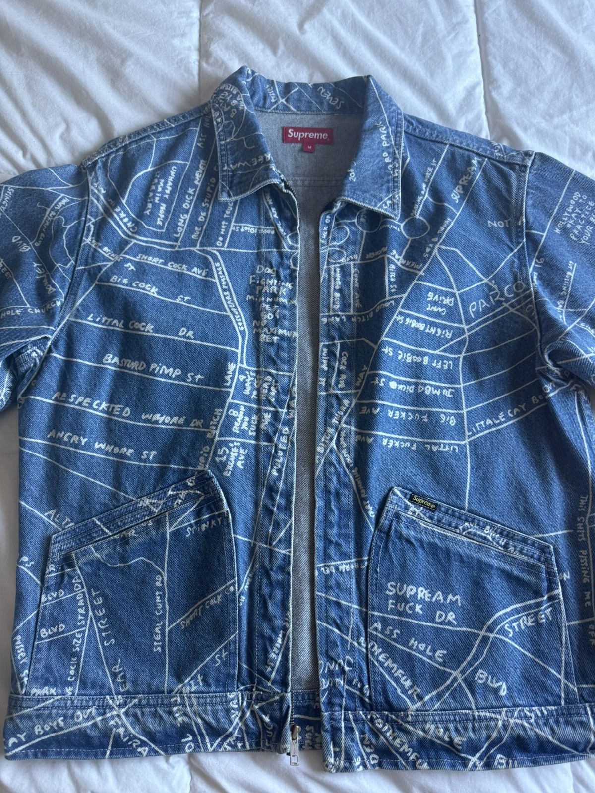 Supreme Supreme Gonz Map Denim Work Jacket Size US M / EU 48-50 / 2 - 5 Thumbnail