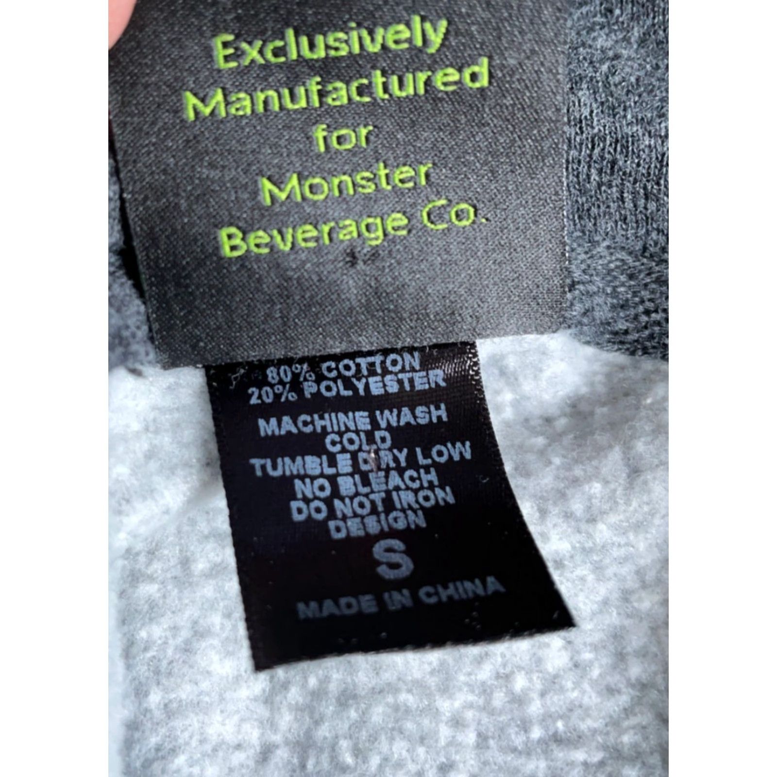 Vintage Monster Energy Hoodie Men Small Dark Gray Drawstring Sweatshirt Official Item Size US S / EU 44-46 / 1 - 5 Thumbnail