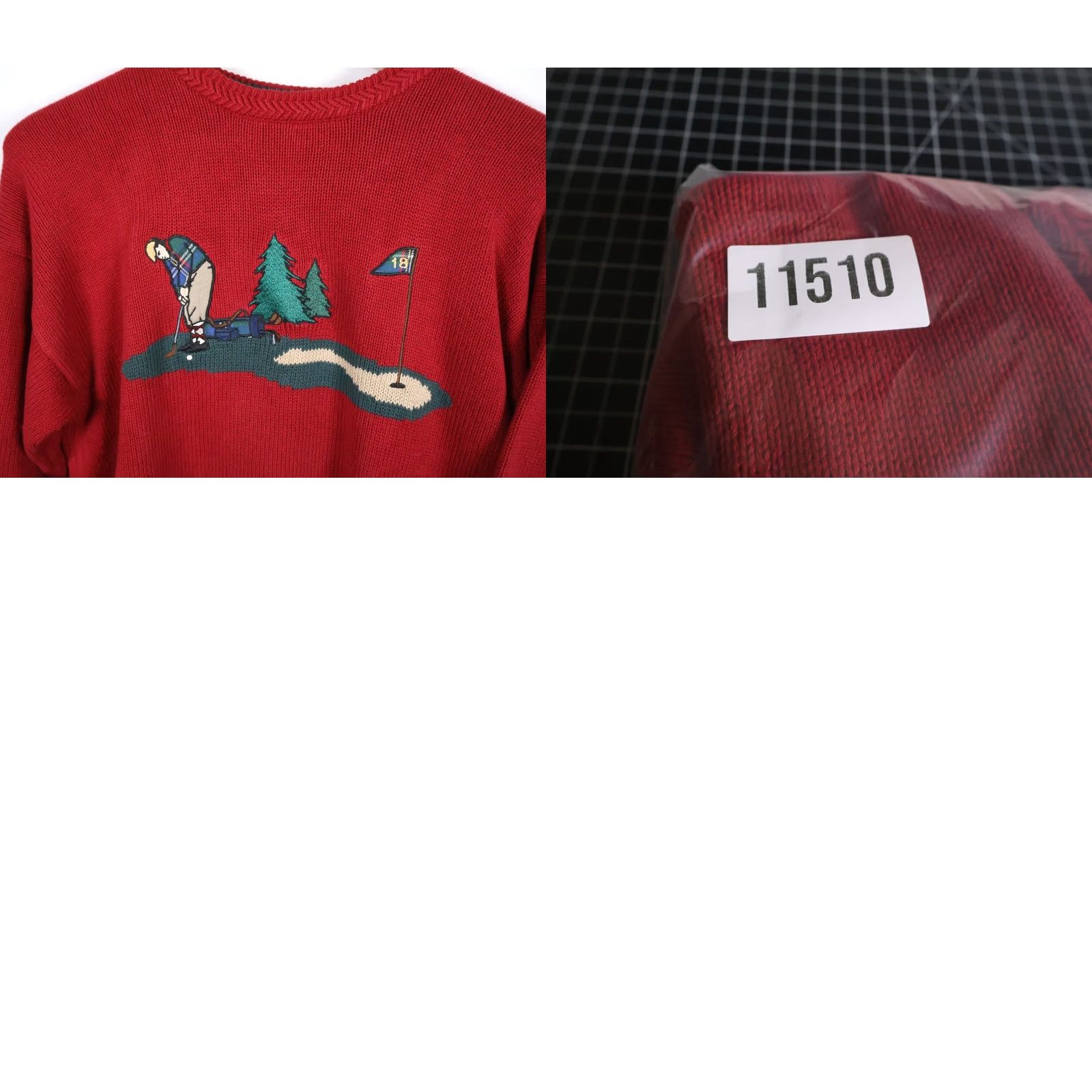 Vintage VINTAGE John Ashford Golf Sweater Mens Medium Red Embroidered Crew Neck Knit Pullover 90s Retro Classic Dad Size US M / EU 48-50 / 2 - 8 Thumbnail
