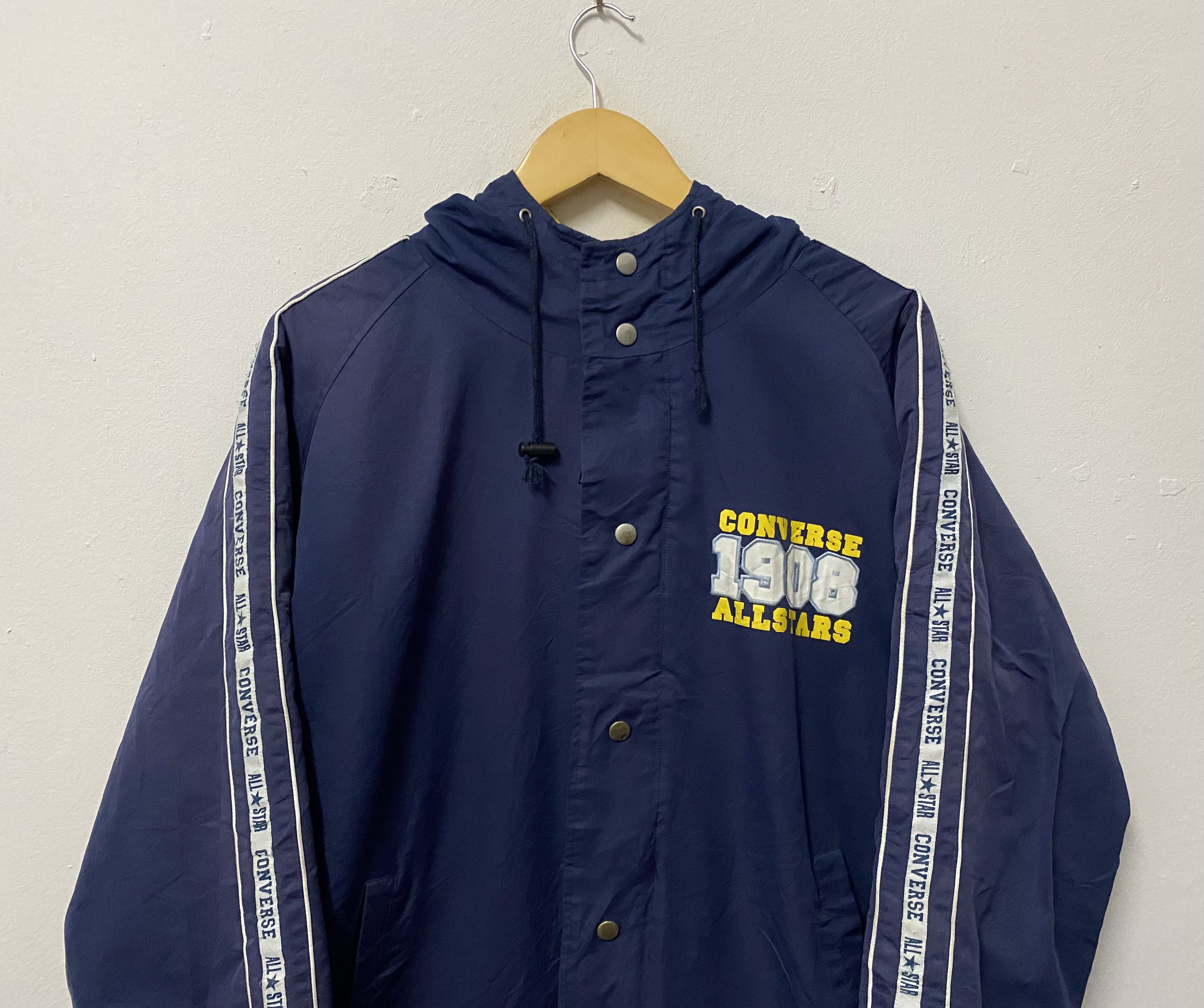 Converse Vtg Converse 1908 All Stars Fleece Windbreaker Bench Jacket Size US XL / EU 56 / 4 - 4 Thumbnail