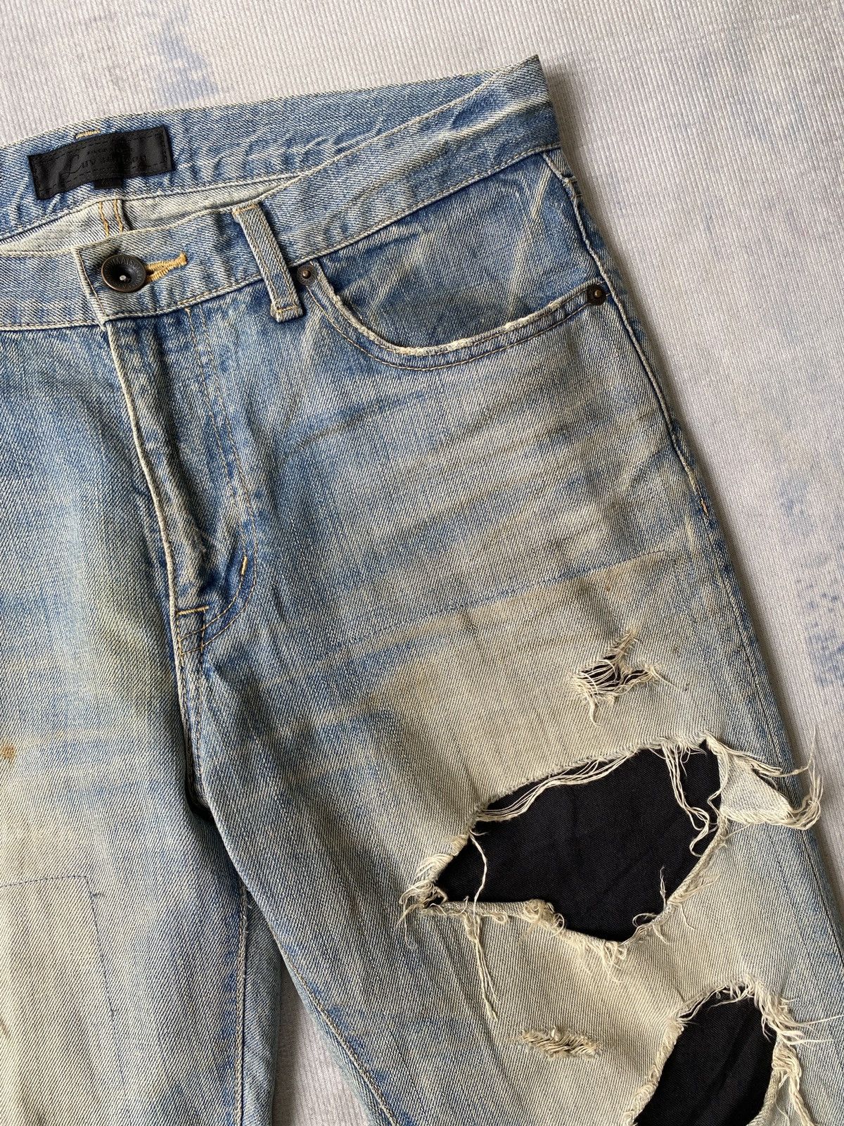 JACKROSE 2000s - Luvmaison Jackrose Japan Rusty Distressed Denim Size US 33 - 11 Thumbnail