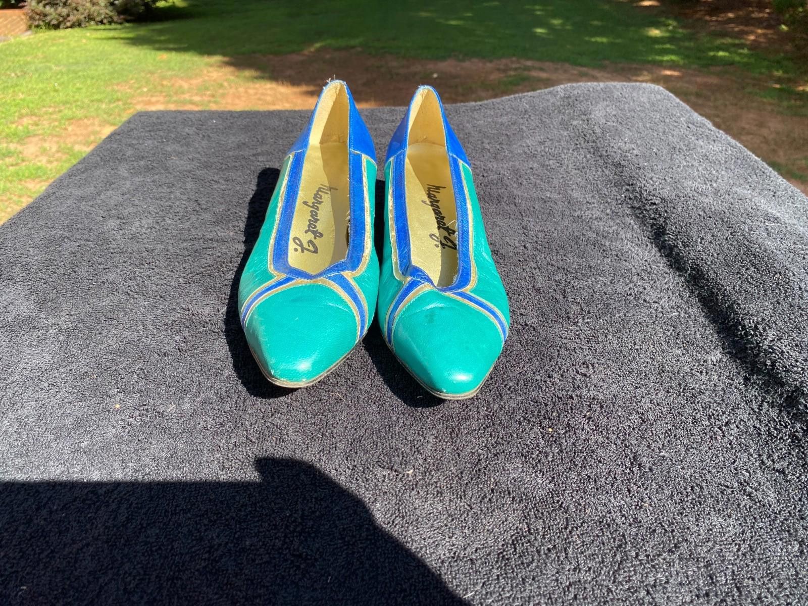 Designer Womens MARGARET J Flats Teal Slip-on Heels Sz. 7.5 (S1003) Size US 7.5 / IT 37.5 - 1 Thumbnail