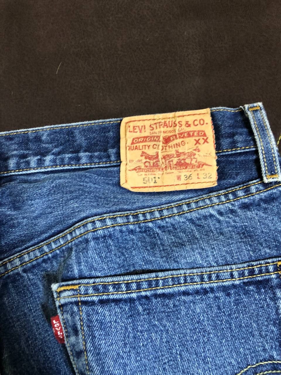 Levi's Levis 501 Jeans Mens Denim Straight Distressed * Size US 36 / EU 52 - 17 Thumbnail