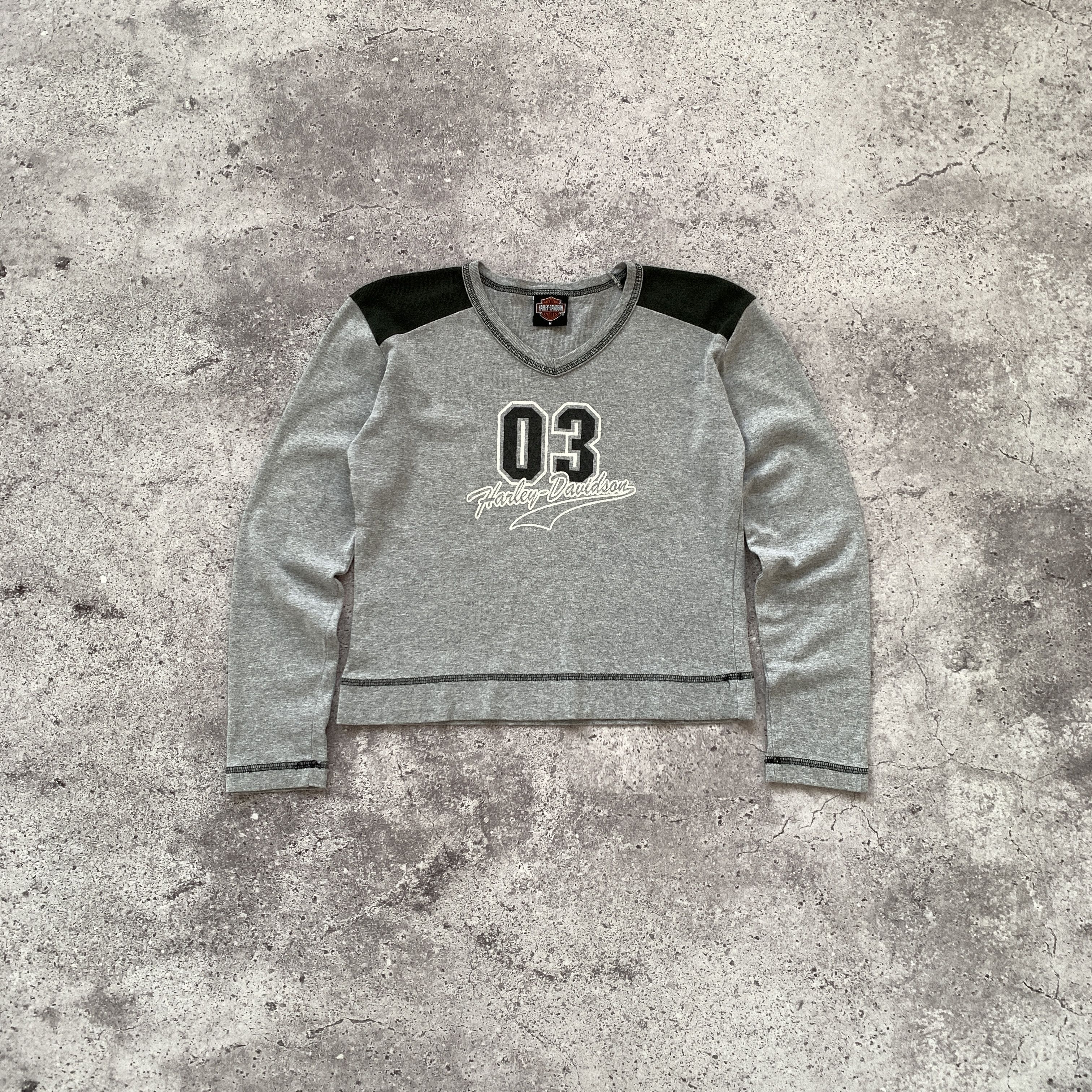 Harley Davidson Vintage Harley Davidson Grey Graphic Longsleeve Tee Shirt Size M / US 6-8 / IT 42-44 - 1 Thumbnail