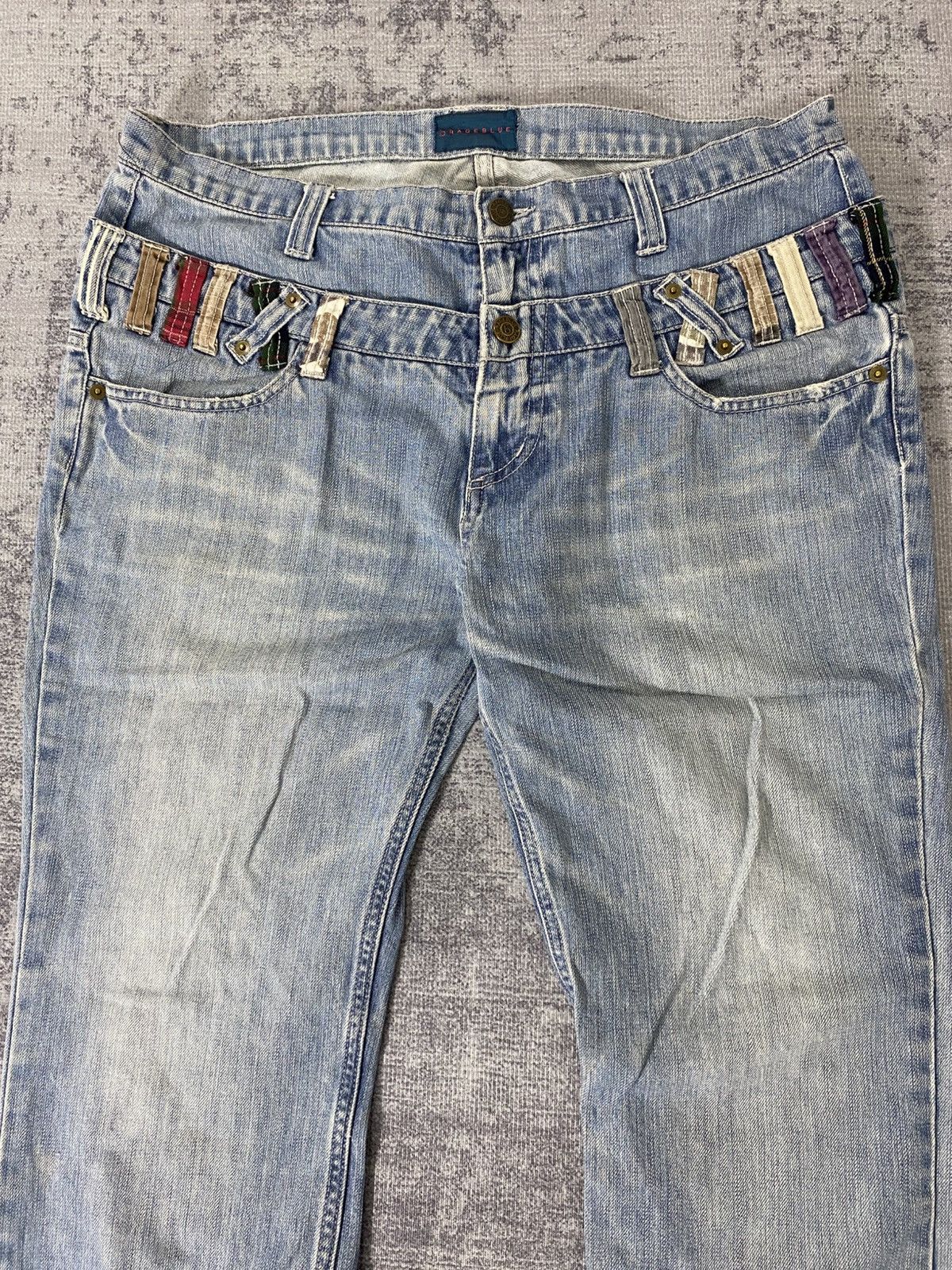 Japanese Brand double waist jeans japanese brand rageblue ifsx lgb Size US 34 / EU 50 - 6 Thumbnail