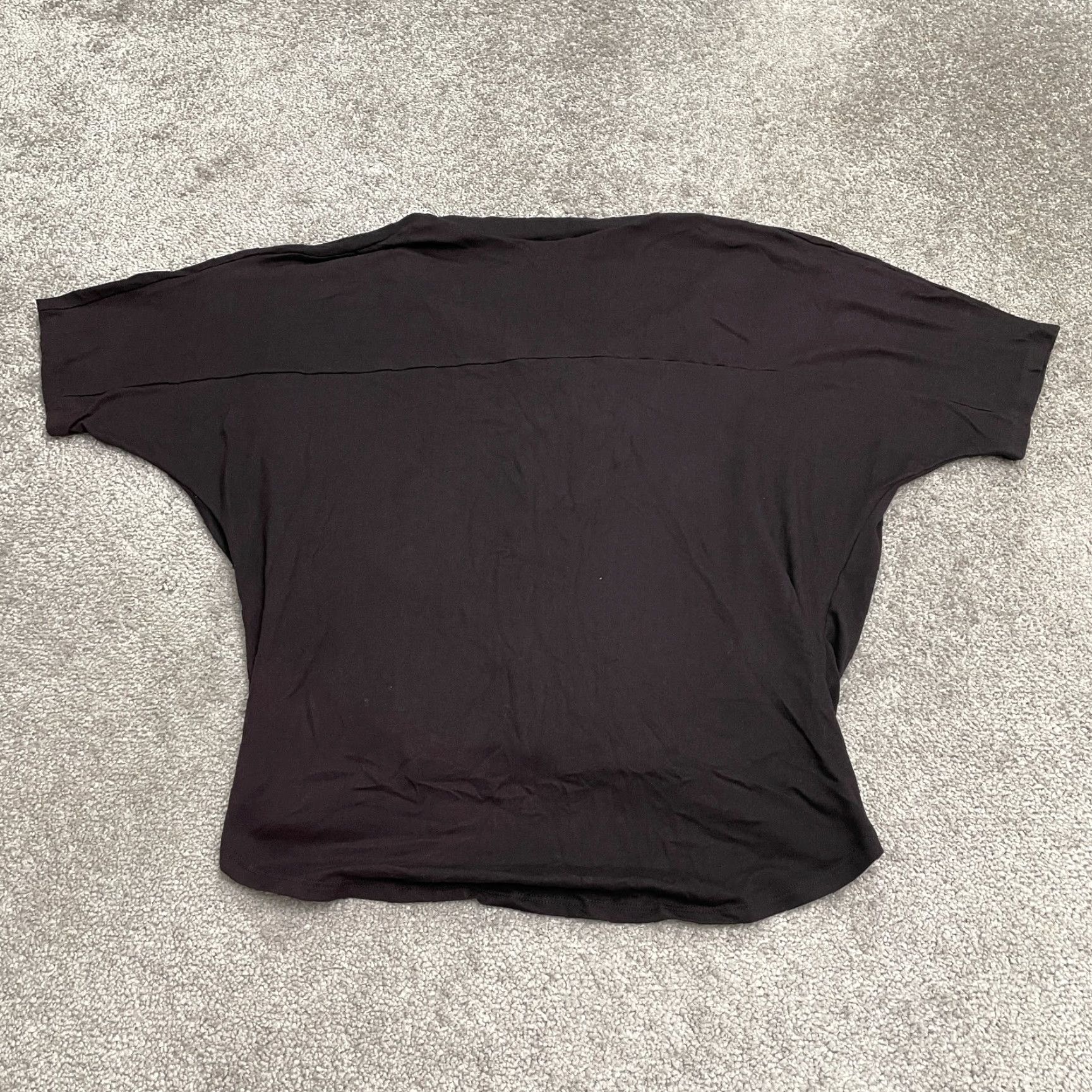 Twisted X Alya Blouse Womens XS Black V-Neck Dolman Sleeve Twisted Stretch Casual Shirt Size XS / US 0-2 / IT 36-38 - 2 Thumbnail