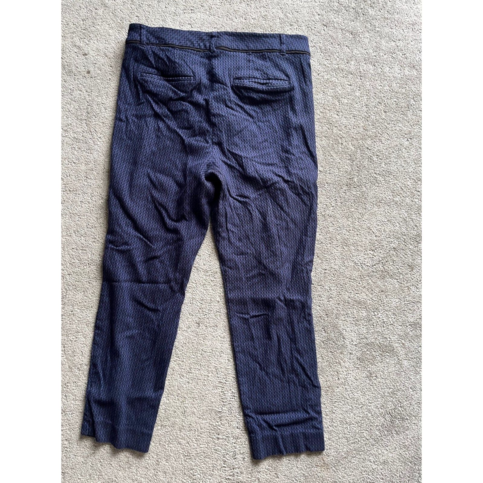 White House Black Market WOMEN'S White House Black Market Slim Ankle Pants 12 Blue Stretch Comfort Denim Size ONE SIZE - 3 Thumbnail