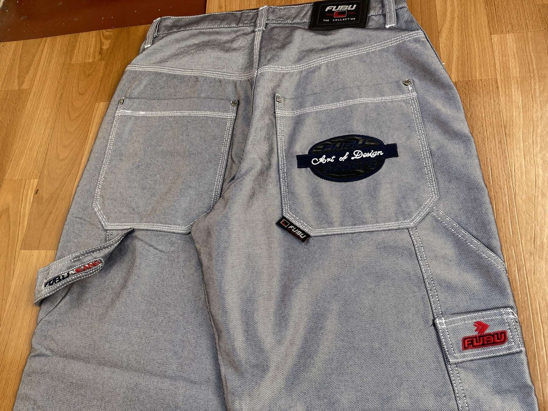 Fubu FUBU jeans shiny vintage baggy jeans silver metallic size 32 Size US 32 / EU 48 - 6 Thumbnail